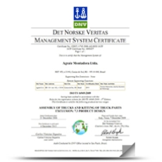 Certificação Internacional de Garantia da Qualidade: Certificado ISO/TS16949 - Agrale Montadora LTDA